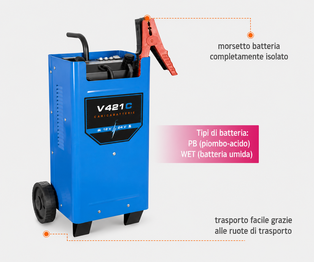 Battery charger and starter Güde V 421 C