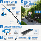 Güde GTHS 6045.1 Electric Telescopic Hedge Trimmer
