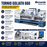 Bernardo Goliath 660 x 1000 metal lathe with 3-axis digital DRO