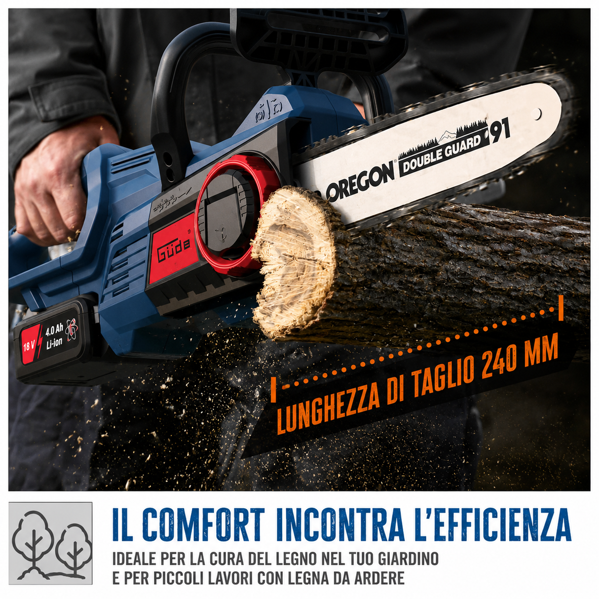 Gardening tool Guede Cordless chainsaw KS 18-401-30
