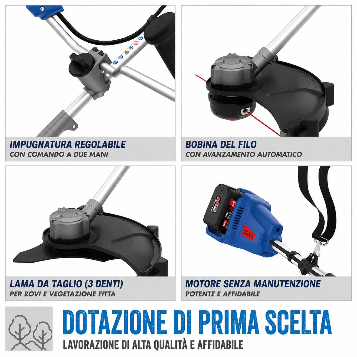 Gardening tool Guede Cordless brush cutter FS 36-0 36V
