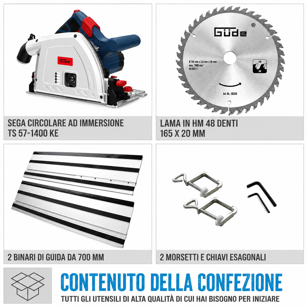 Hand-held circular saw Guede 1400 KE SET