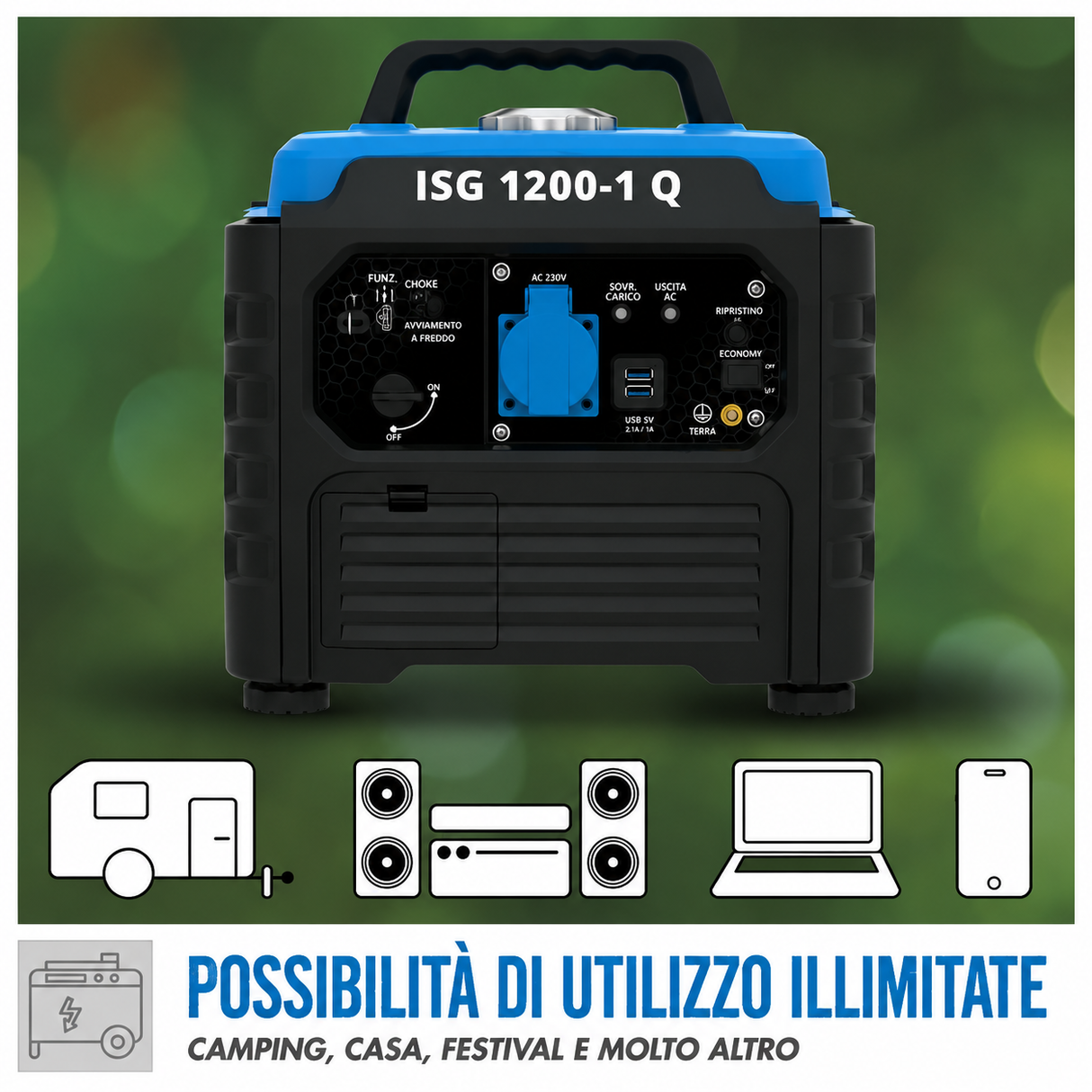 Guede 1200 W Inverter Generator ISG 1200-1 Q