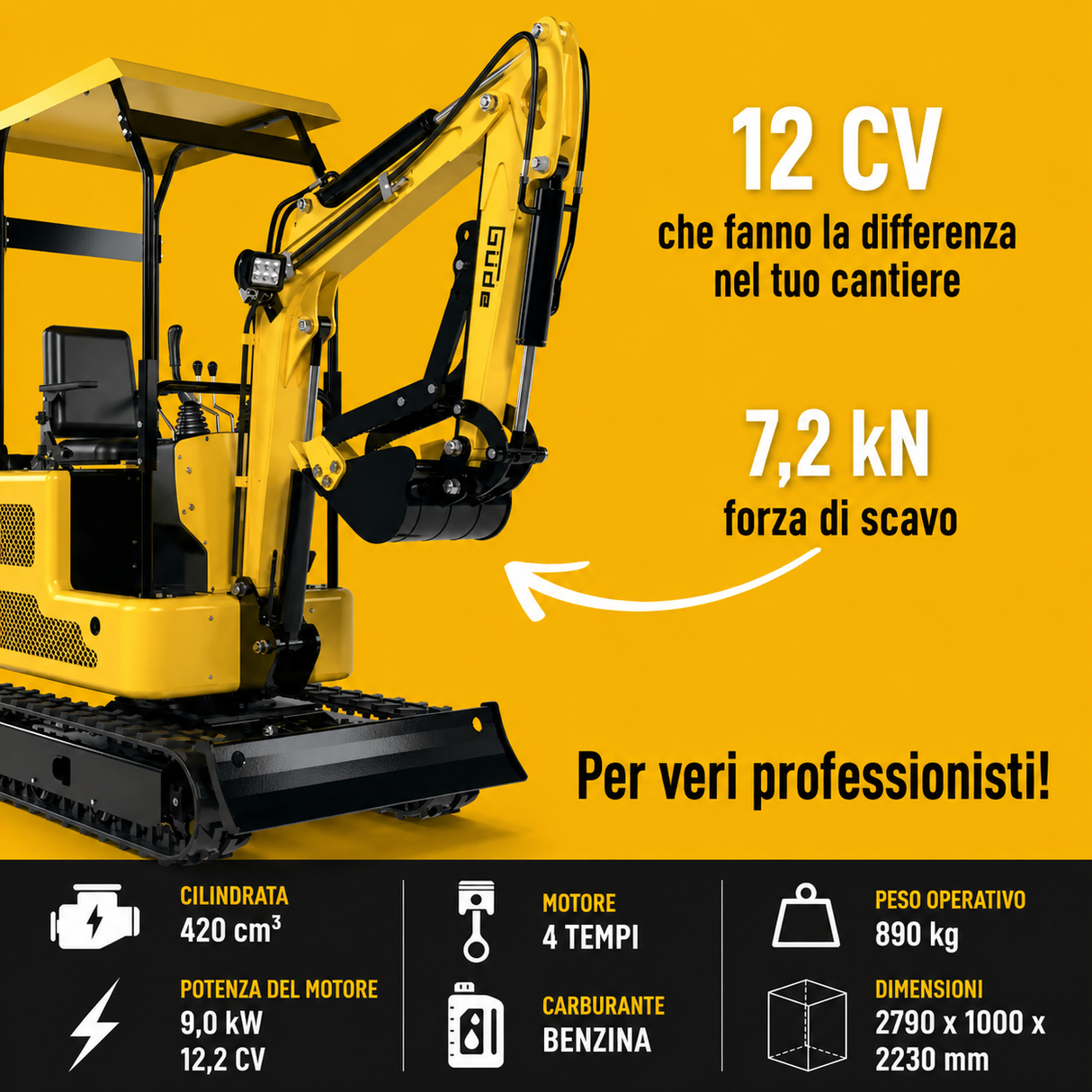 Güde Mini Excavator GMB 860B