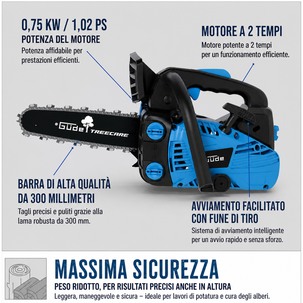 Guede Gardening Tool Güde BBS 300-25 Petrol Pole Saw