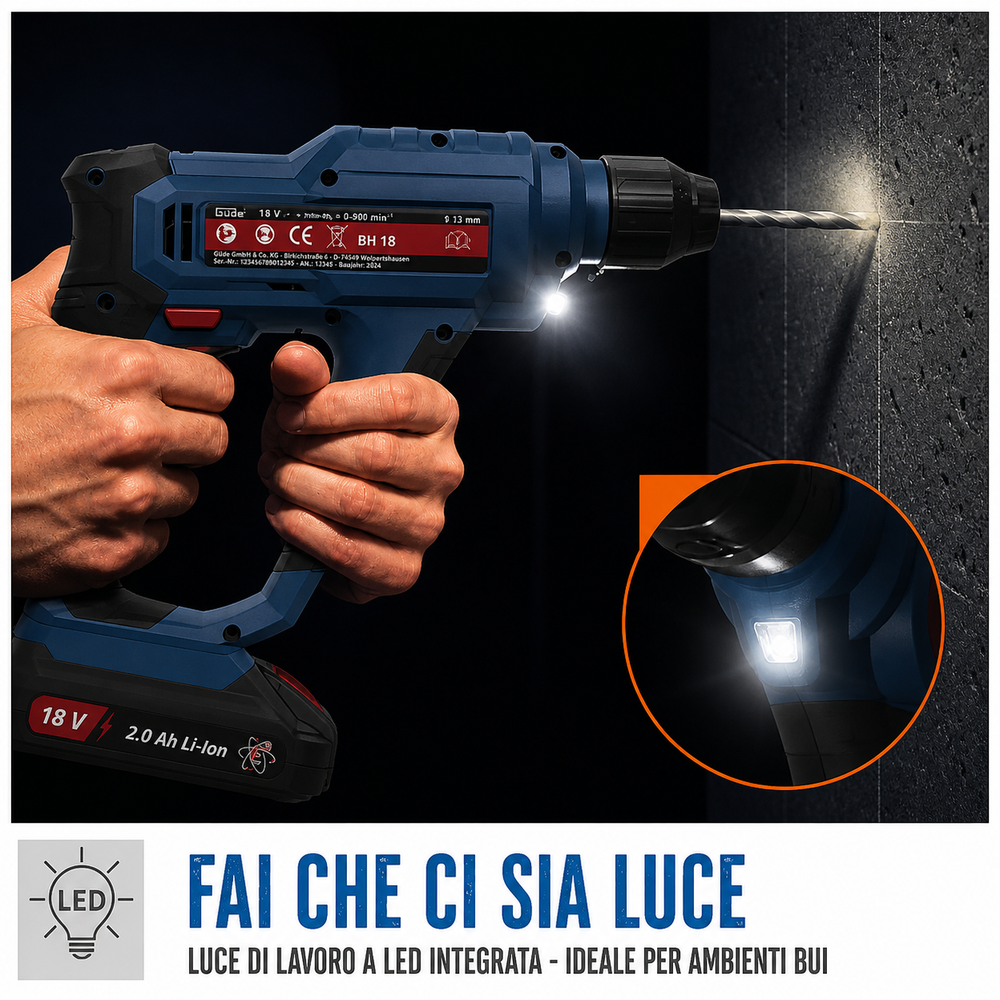 Guede BH 18-0 BL Cordless Demolition Hammer