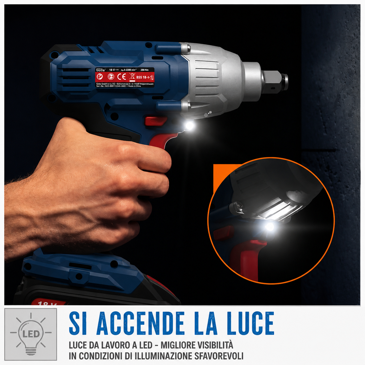Guede Cordless Impact Driver BSS 18 1/4-0