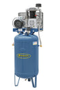 Compressore verticale Bernardo AC38/VER/270/850/D con serbatoio da 270 litri, doppio stadio e motore da 7,5 HP, ideale per officine e impianti d’aria compressa.