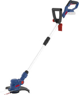 Decespugliatore cordless Guede RT 18-0 18V con testa orientabile, asta telescopica e doppia lama, ideale per taglio erba e rifiniture.