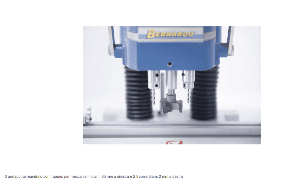 Bernardo Mortising Machine Grass Hinge Drilling Machine BBM 35 M