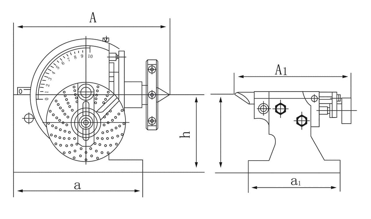 Accessory for Bernardo machine tool Semi-universal dividing head BS-0
