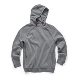 Felpa da lavoro Scruffs grigio grafite in caldo pile, con cappuccio regolabile e polsini rinforzati Abratect®, ideale per lavorare al caldo in inverno.
