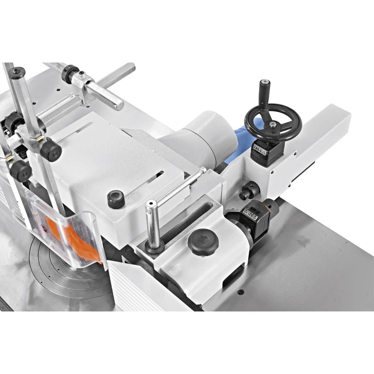 Bernardo T 1300 E Spindle Moulder – 400V, 5.5 kW motor, 5 speeds 1,500-9,000 rpm, table extension and roller