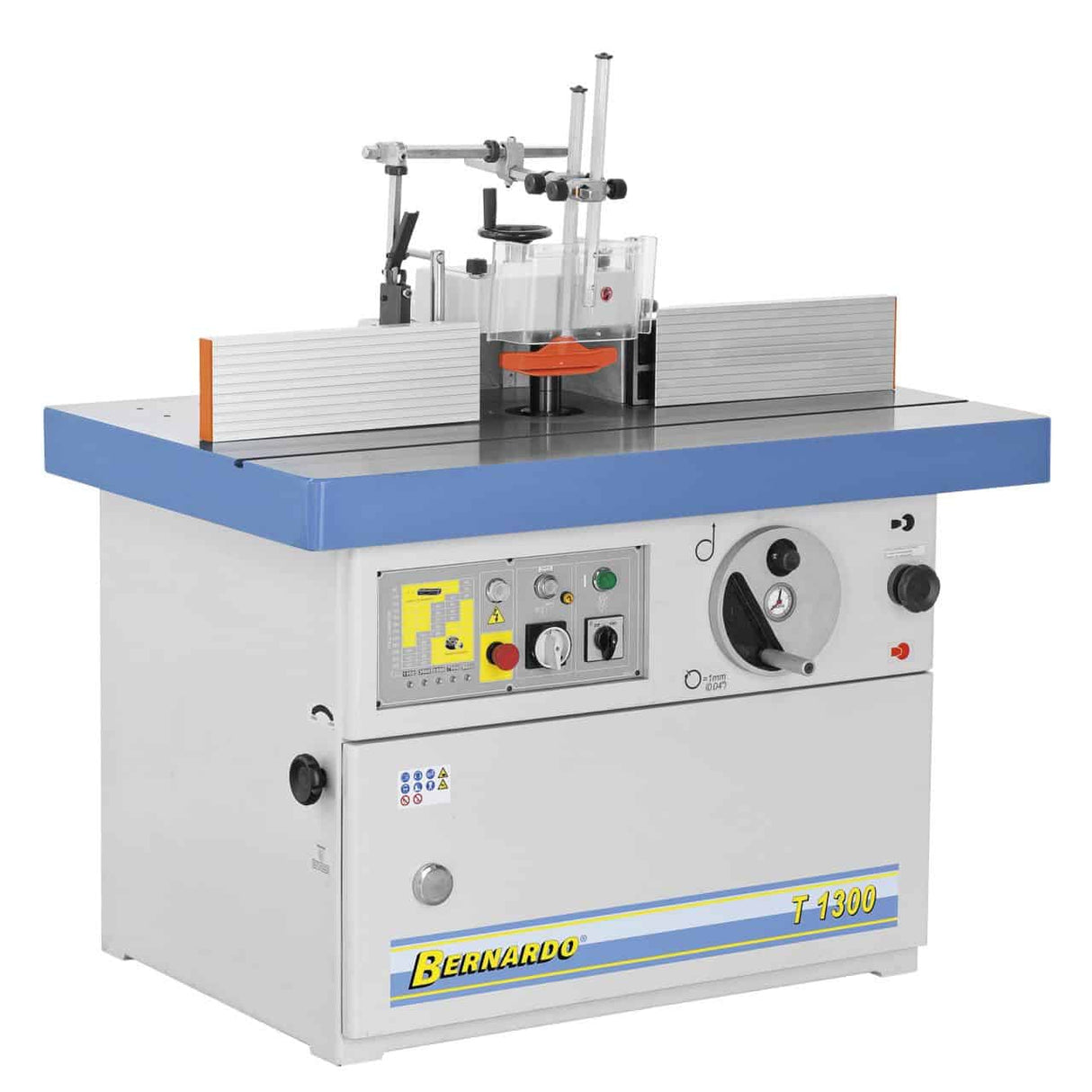 Bernardo T 1300 Vertical Spindle Moulder – 400V, 5.5 kW motor, 5 speeds 1,500-9,000 rpm, cast iron frame