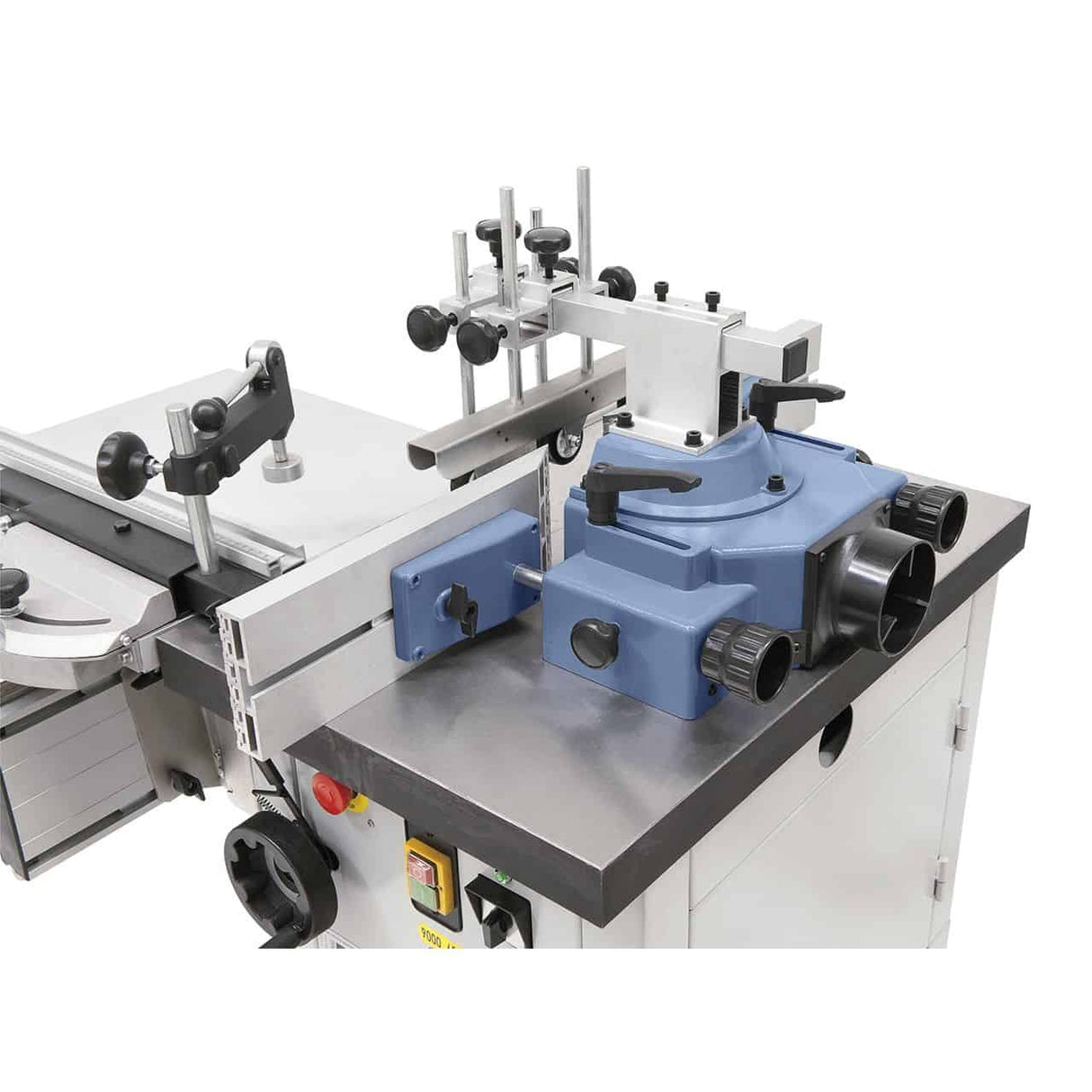Bernardo T 650 vertical spindle moulder – 230V single-phase, 2.8 kW S1 (3.9 kW S6) motor, 4 speeds 1,800-9,000 rpm