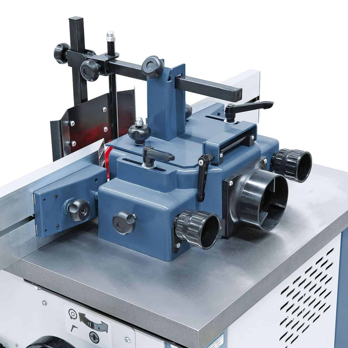 Bernardo T 500 PR Spindle Moulder – 230V single-phase, 1.5 kW motor, 4 belt speeds, roller table included