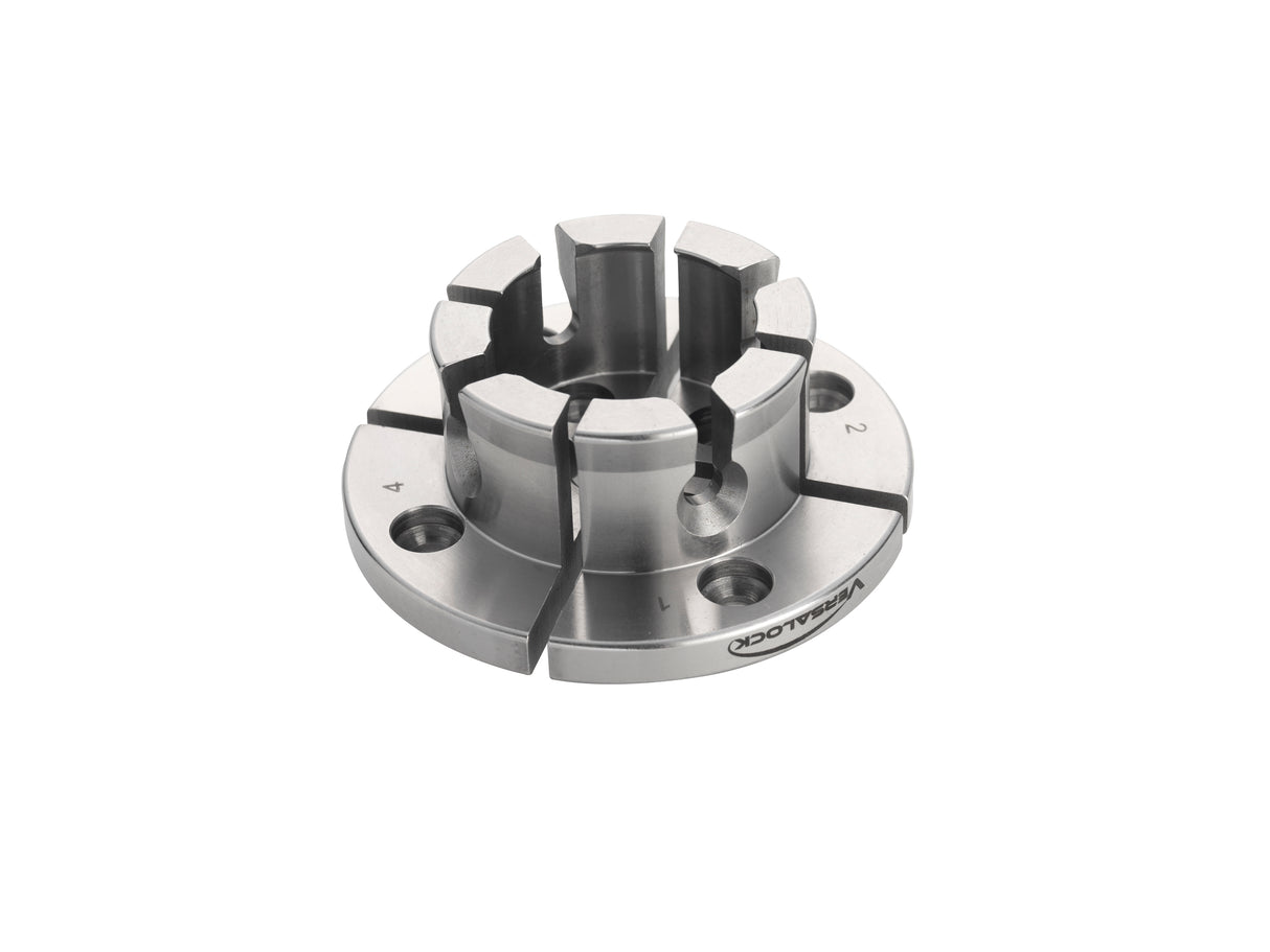Ganasce modulari a coda di rondine Record Power VersaLock da 50 mm, compatibili con mandrini Victory, SC3 e SC4, ideali per tornitura precisa e versatile.