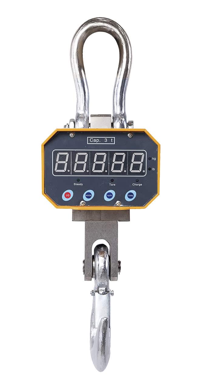 Bernardo Hook Dynamometer CW 3000 – weighing suspended loads up to 3,000 kg, accuracy ±1 kg, LED display, instrument weight 15 kg