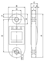 Lifting hook Bernardo ID 2000 with safety latch – capacity 2,000 kg, forged steel, bore Ø 21.8 mm, compliant with EN 1677