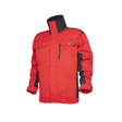 Giacca ARDON® PRE100 rosso/nero con taglio anatomico, tasche multifunzione e regolazioni in velcro, ideale per utilizzo professionale.