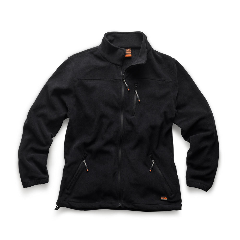 Giacca da lavoro Scruffs in micropile idrorepellente, con polsini elastici, fondo regolabile e tasche con cerniera.