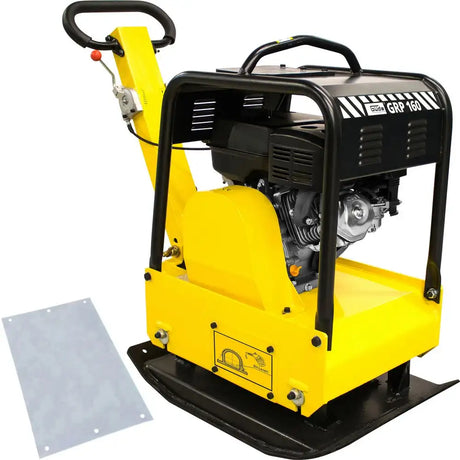 Piastra vibrante Guede GRP 160 con motore Loncin, 30 kN di potenza e funzione reversibile, ideale per lavori di compattazione professionali.
