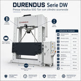 Durendus DW Series Hydraulic Press Brake 500 Ton with Sliding Cylinder