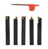 Bernardo Indexable Carbide Metal Lathe Turning Tool Set, 12 mm, 5 pcs.