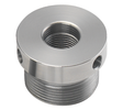 Inserto filettato Record Power con doppia filettatura e fori di serraggio laterali, compatibile con mandrini SC4 Professional e SC1 Mini.