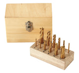 12-Piece Tin-Coated Shank Milling Cutter Kit