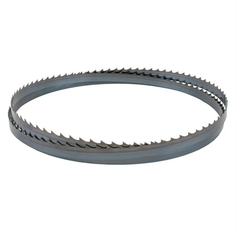  Lama a nastro da 3670 mm con denti temprati a uncino 4 TPI, progettata per tagli profondi su legno tenero e duro. Compatibile con LAGUNA 18BX.