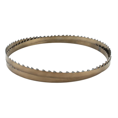 Lama da 3670 mm con denti in carburo e passo variabile, ideale per tagli netti su legni duri ed esotici con la sega a nastro LAGUNA 18BX.