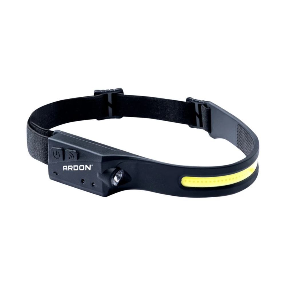 Lampada frontale Ardon HL 350 compatta e leggera con fascio misto da 350 lumen e portata fino a 80 m.