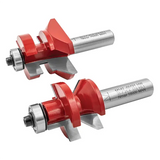 IGM M142 Router Bit Set for V-Joint Tongue and Groove, Male and Female Joint - D50.8 x 29.65 t19.05-25.4 L81 S=12 HW