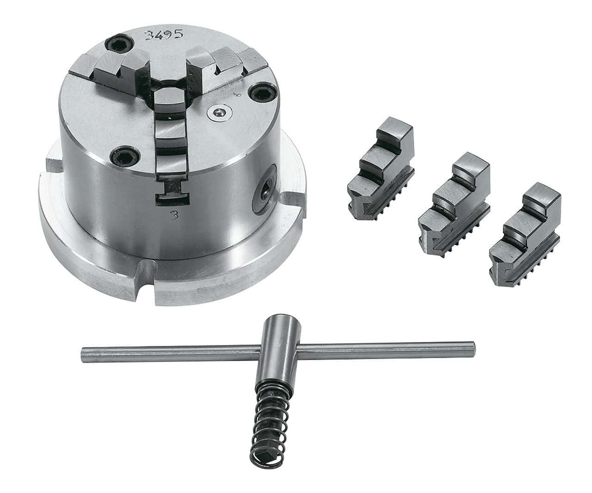 Bernardo 3-jaw lathe chuck with clamping plate