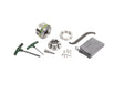 Mandrino Record Power Victory M33 DT con ganasce modulari VersaLock da 50 mm, anello flangia e accessori completi per tornitura professionale del legno.