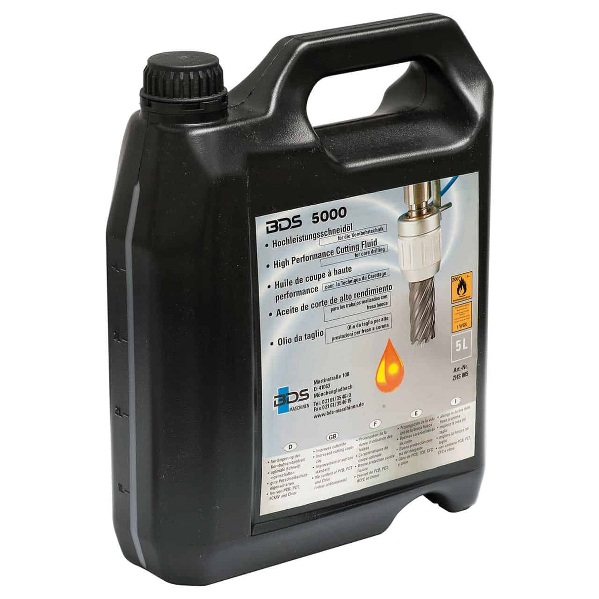 Chemical product for maintenance Bernardo High-performance cutting oil BDS 5000 / 5 L