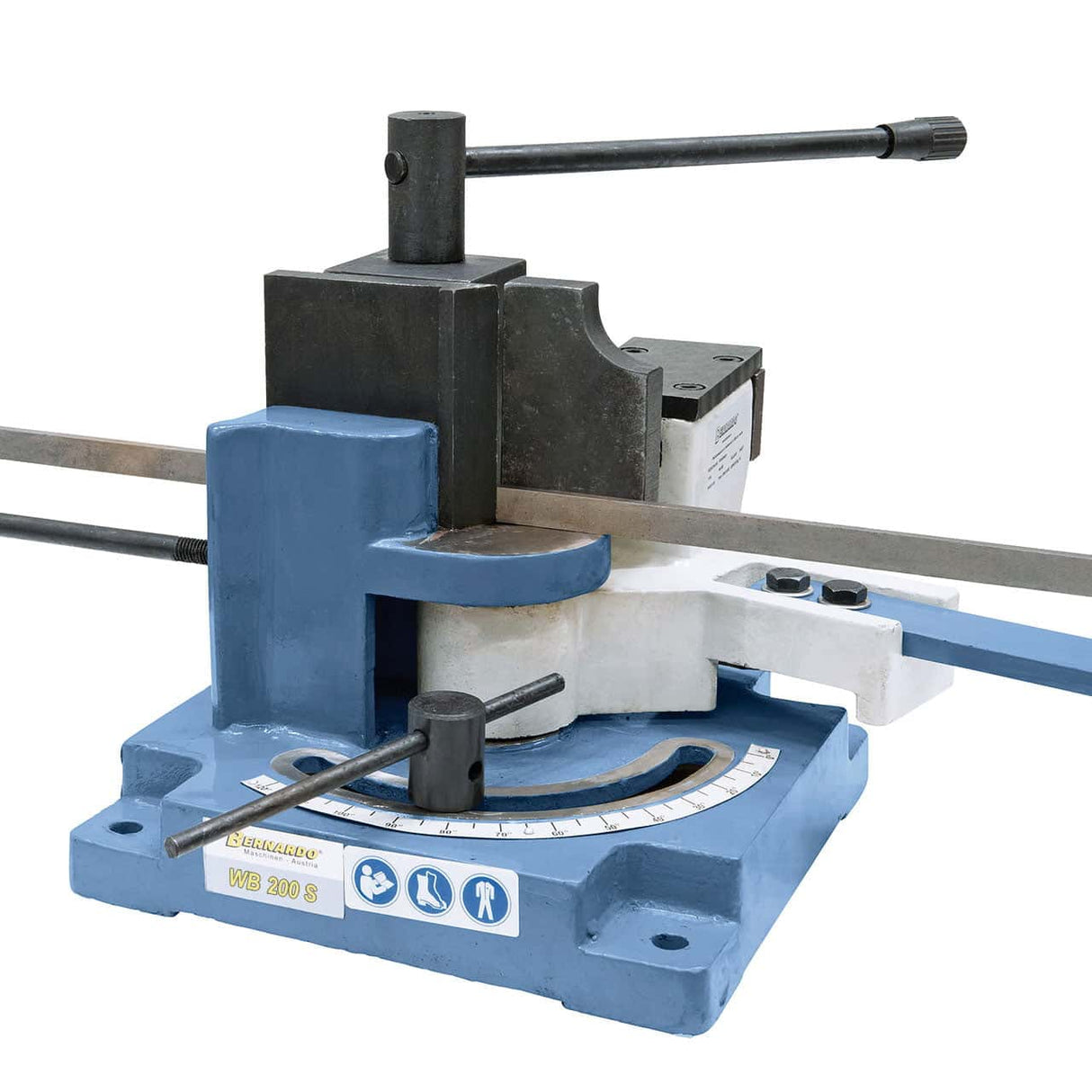 Bernardo WB 200 S Manual Angle Bender – flat steel up to 100x7 mm cold, 100x15 mm hot