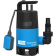 Drenaggio rapido di acque nere e fangose, particelle fino a 35 mm, interruttore galleggiante automatico, 400 W 230V monofase