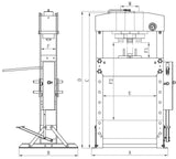 Bernardo PWK 45 F – Pneumatic workshop press 45 tons