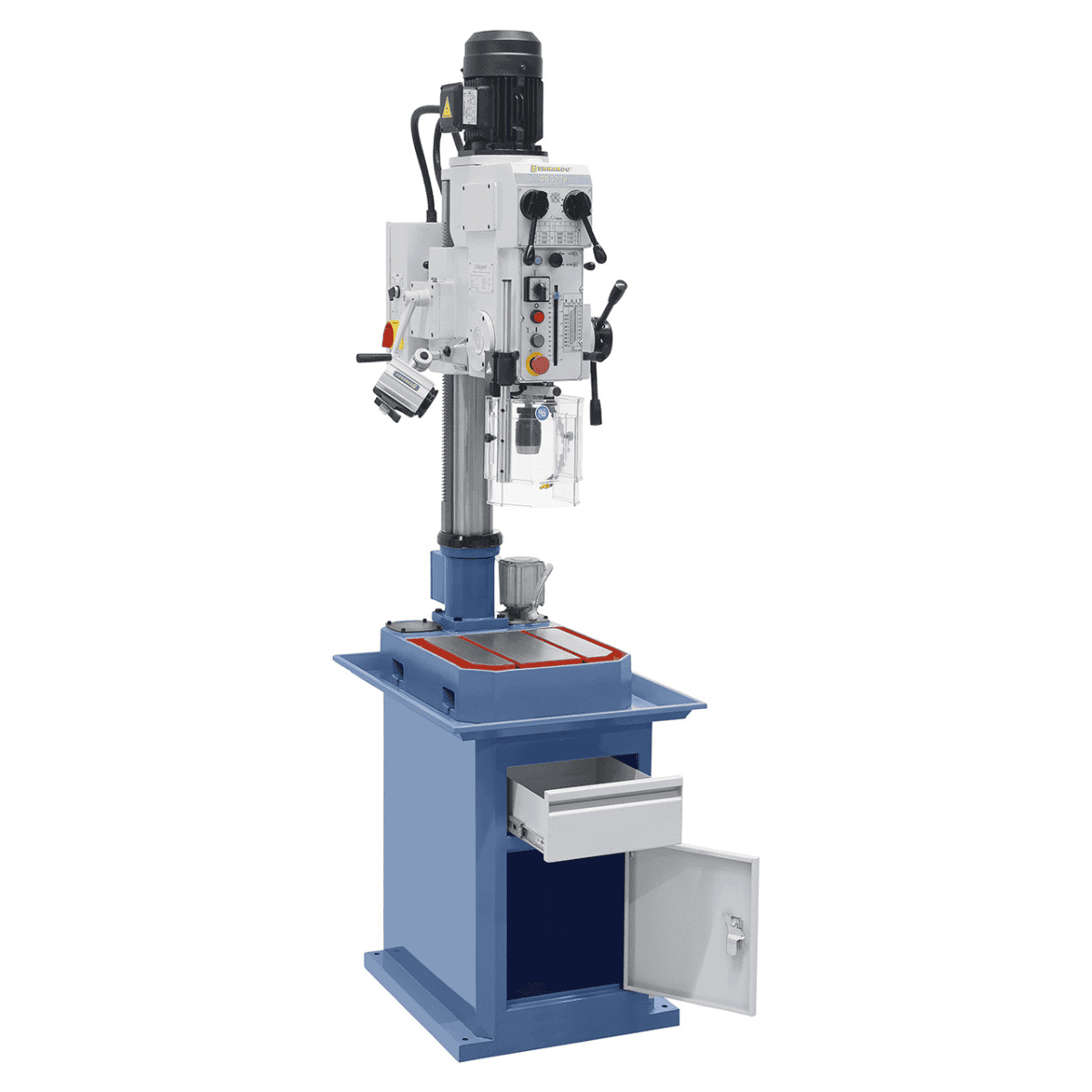 Bernardo GB 30 TV Gear-Driven Drill Press with Automatic Feeds – Drilling Ø 32 mm, Threading M20, Concentricity ≤ 0.02 mm, 12 Speeds 125-3,030 rpm, Automatic Tool Ejector, 1.1 kW Three-Phase Motor, Weight 235 kg