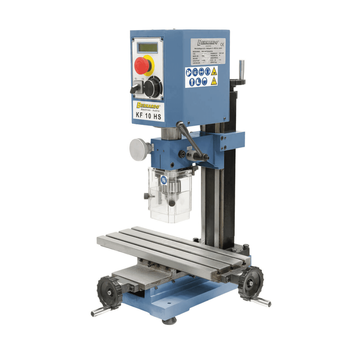 Benchtop drill-milling machine Bernardo KF 10 HS with Vario speed 100-5,000 rpm and 400 mm table