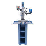 Bernardo KF 16 Vario Mill-Drill with 3-axis DRO DT 40 – drilling Ø 16 mm, face mill Ø 50 mm, table 400 × 120 mm, tilting head -90°/+90°, 0.5 kW motor, 230V single-phase, weight 60 kg