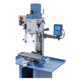 Bernardo KF 16 Vario Mill-Drill with 3-axis DRO DT 40 – drilling Ø 16 mm, face mill Ø 50 mm, table 400 × 120 mm, tilting head -90°/+90°, 0.5 kW motor, 230V single-phase, weight 60 kg