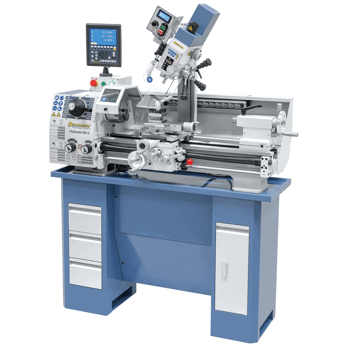 Lathe Milling Machine Bernardo Proficenter 650 G / 400 V with 2-axis DRO
