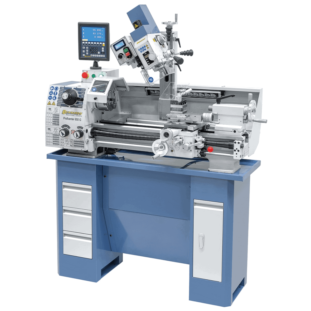 Lathe Milling Machine Bernardo Proficenter 650 G / 400 V with 2-axis DRO