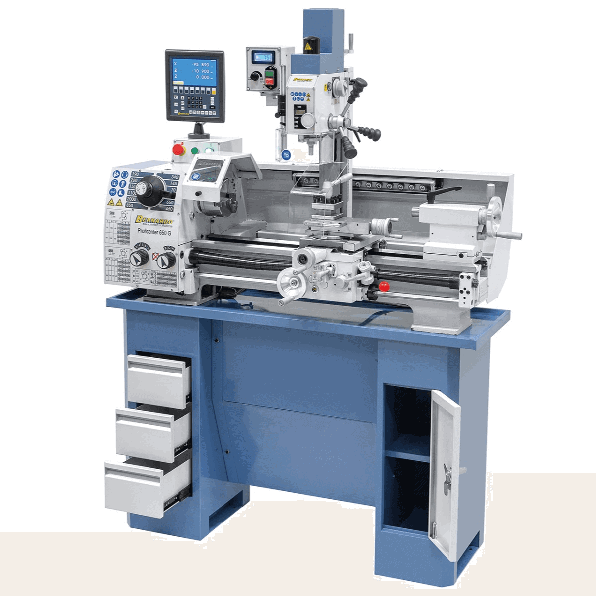 Lathe Milling Machine Bernardo Proficenter 650 G / 400 V with 2-axis DRO