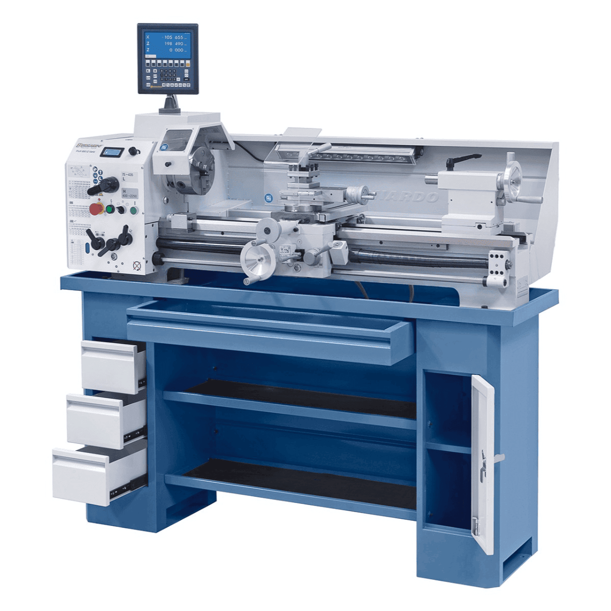 Bernardo Profi 880 G Vario Metal Lathe with 2-axis DRO ES-12 V