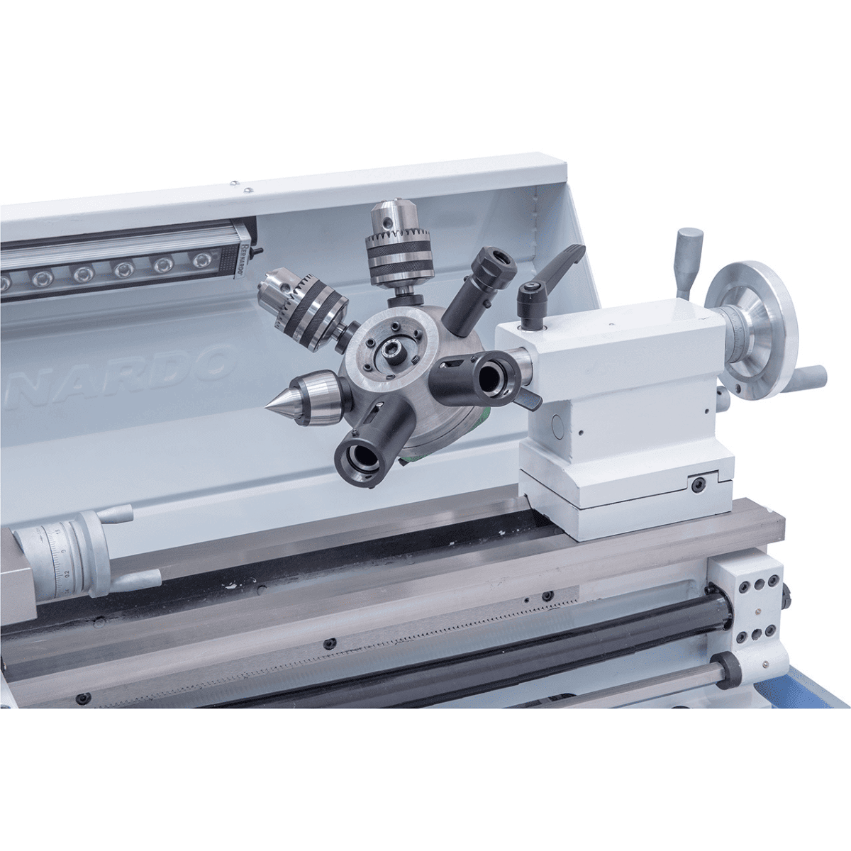 Metal Lathe Bernardo Profi 750 Vario / 230 V with 2-axis Digital Readout
