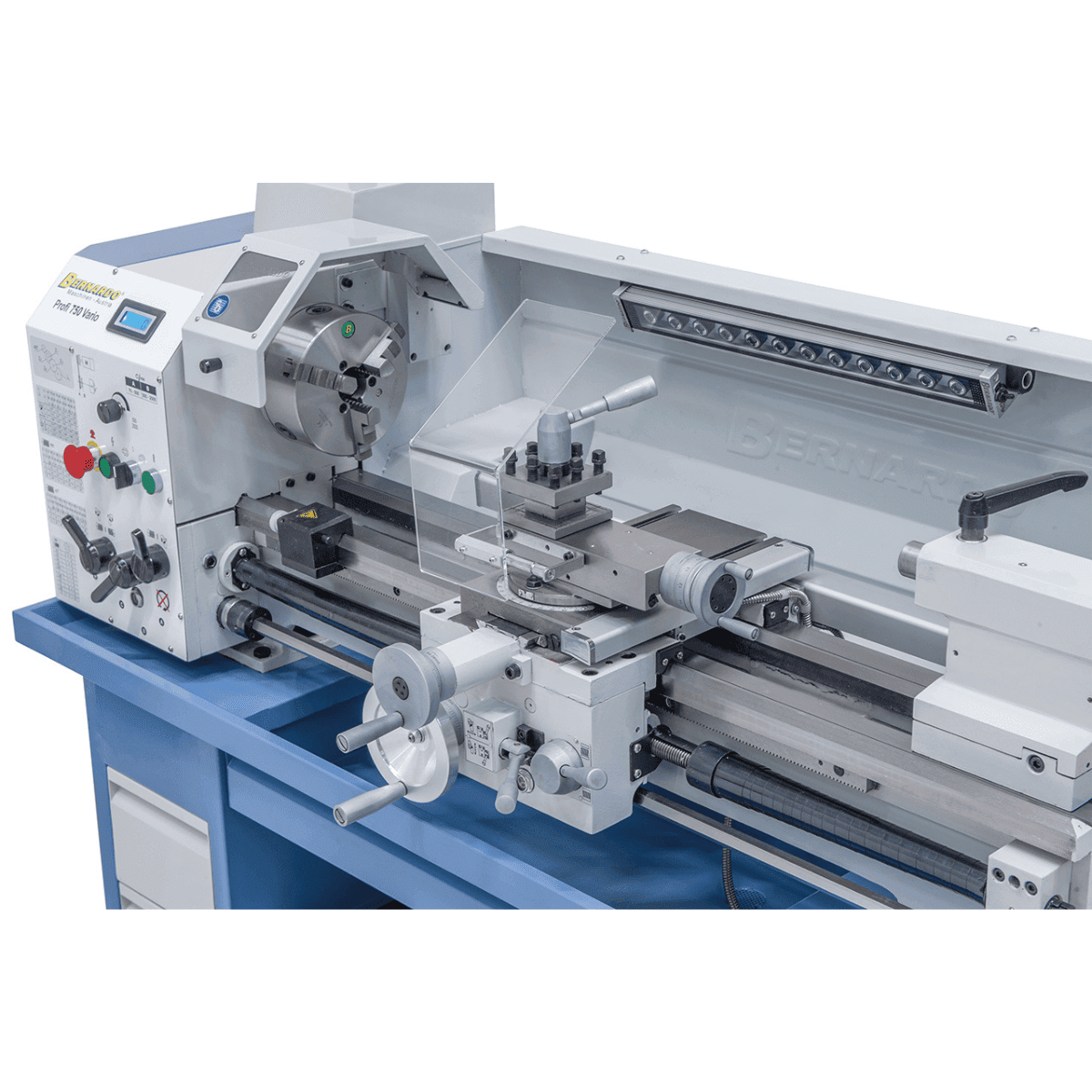 Metal Lathe Bernardo Profi 750 Vario / 230 V with 2-axis Digital Readout